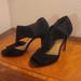 Coach Shoes | Coach Suede Peep Toe High Heels | Color: Black | Size: 8.5