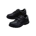 Wide Width Men's Double Adjustable Strap Comfort Walking Shoe by KingSize in Black (Size 10 W)