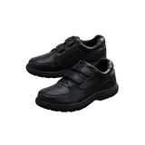 Extra Wide Width Men's Double Adjustable Strap Comfort Walking Shoe by KingSize in Black (Size 12 EW)