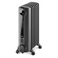 De'Longhi Radia S Radiator, Oil Filled, 1.5kW, TRRS0715E.G - Grey