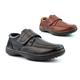 Mens Casual Shoes Mens Touch Fastening Shoes Mens Lightweight Shoes Mens Comfort Shoes Black/Tan 9 UK