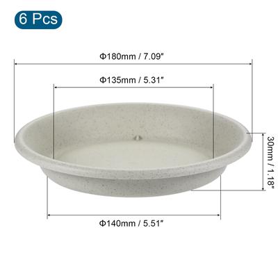 6pcs Beige Plant Pot Saucer 7