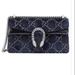 Gucci Bags | Gucci Shoulder Dionysus New Gg Supreme Monogram Velvet Leather Chain Blue | Color: Black/Blue | Size: Os