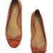 Coach Shoes | Coach Daisey Perforated Suede/Veg Leather Papaya Red Orange Slip Ons Flats | Color: Orange/Red | Size: 6