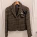 Zara Jackets & Coats | Green Wool Cropped Blazer | Color: Green | Size: 6