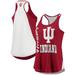 Women's Colosseum Crimson/White Indiana Hoosiers George Glass 2-Hit Scoop Neck Racerback Tank Top