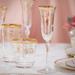 Lorren Home Trends 4 Lead Free Crystal Champagne Flute Crystal in Yellow | 9 H x 2.75 W in | Wayfair 1507