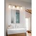 Latitude Run® Wall Light 4 Light Bathroom Vanity Lighting w/ Dual Shade Indoor Modern Wall Mount Light in Gray | 9 H x 34.25 W x 6.25 D in | Wayfair