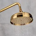 Pommeau de douche rond en laiton doré pommeau de douche à effet pluie document doré de luxe 8 po