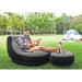 Intex Armless Chaise Lounge in Gray | 30 H x 51 W x 39 D in | Outdoor Furniture | Wayfair 68564EP + 66643E