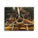 Stupell Industries Abstract Jet Plane Propeller Aircraft Hanger Scene by Daniel Sproul - Painting Canvas in Yellow | 16 H x 20 W x 1.5 D in | Wayfair
