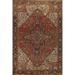 Geometric Heriz Persian Wool Area Rug Hand-knotted Dining Room Carpet - 9'10" x 13'0"