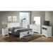 Louis Philippe King Storage Wood Panel Bed