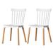 Modern Plastic Dining Chair Windsor Design with Beech Wood Legs