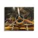 Stupell Industries Abstract Jet Plane Propeller Aircraft Hanger Scene by Daniel Sproul - Painting Canvas/ in Yellow | 30 H x 40 W x 1.5 D in | Wayfair