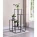 4-Tier Display Shelf in Black and Rustic Brown