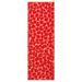 Orange/Red 168 x 24 x 0.5 in Area Rug - Everly Quinn Animal Print Half Round Area-Cheetah Big Cat Nylon | 168 H x 24 W x 0.5 D in | Wayfair