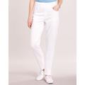 Blair DenimEase Flat-Waist Pull-On Jeans - White - 18W - Womens