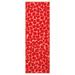 Orange/Red 264 x 24 x 0.5 in Area Rug - Everly Quinn Animal Print Half Round Area-Cheetah Big Cat Nylon | 264 H x 24 W x 0.5 D in | Wayfair