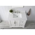 Andover Mills™ Genova 36" Freestanding Single Sink Bathroom Vanity w/ Top Marble, Wood in White | 34 H x 36 W x 22 D in | Wayfair