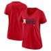 Women's Cleveland Guardians Red Nike K-Bye Tri-Blend V-Neck T-Shirt