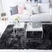 Gray 106 x 72 x 2.5 in Area Rug - Everly Quinn Macie-Rae Handmade Shag Faux Sheepskin Dark Area Rug Sheepskin/Faux Fur | Wayfair