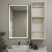 Latitude Run® Contemporary Serene Series Frameless Lighted Beveled Bathroom/Vanity Mirror | 24 H x 42 W x 1.1 D in | Wayfair