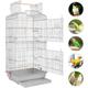 Cage Oiseaux Cage de Perroquet Volière pour Oiseaux Canaries Perruche Canaris 46 x 36 x 92 cm (Gris