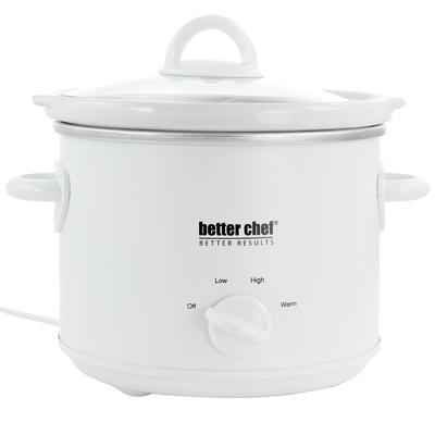 Better Chef 3 Quart Round Slow Cooker with Removable Stoneware Crock