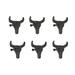 Zeckos Cast Iron Steer Skull Drawer Pulls / Cabinet Knobs (Set Of 6) - 2 X 2 X 1.25 inches