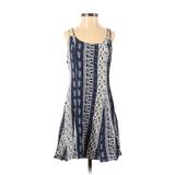 Hollister Casual Dress: Blue Aztec or Tribal Print Dresses - Women's Size X-Small