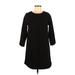 H&M Casual Dress - Shift: Black Solid Dresses - Women's Size 6