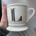 Anthropologie Kitchen | Anthropologie Letter L Classic Coffee Mug | Color: White/Silver | Size: Os