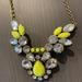 J. Crew Jewelry | Jcrew Yellow And Crystal Statement Necklace | Color: Silver/Yellow | Size: Os