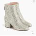 J. Crew Shoes | J. Crew Sadie Ankle Boot In Glitter | Color: Silver | Size: 6.5