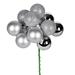 The Holiday Aisle® 12" Ball Ornament Christmas Pick Plastic in Gray/Yellow | 12 H x 5 W x 5 D in | Wayfair 7997D7D4A1314121BFE55D5B0D74CB88