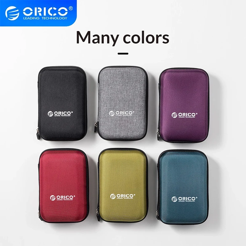 ORICO 2.5 pouces boîte de disque dur sac de protection de couleur unie étui de disque dur portable adapté à la protection du stockage de disque dur