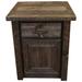 Farmhouse Timber Peg 1-Drawer, 1-Door Nightstand