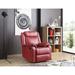 Passion Furniture Ward Red Reclining Accent Chair with Pillow Top Arm - 33"L x 37"W x 40"H