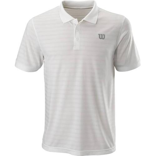 WILSON Herren Polo STRIPE POLO Wh, Größe L in Silber