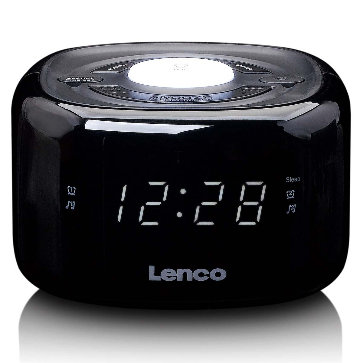 Lenco CR-12BK - FM-Radiowecker mit Nachtlicht - Schwarz Image