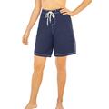 Plus Size Women's Contrast-Trim Long Boardshort by Swim 365 in Navy (Size 18) Swimsuit Bottoms