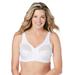 Plus Size Women's Full Figure Plus Size MagicLift Natural Shape Front-Close Bra Wirefree 1210 by Glamorise in White (Size 46 G)