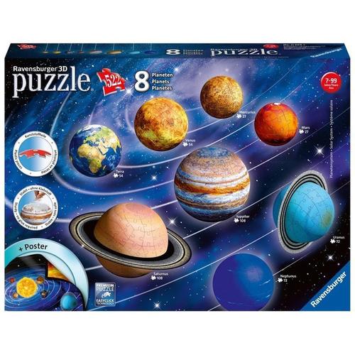 Ravensburger 3D Puzzle Planetensystem 11668 - Planeten Als 3D Puzzlebälle - Sonn