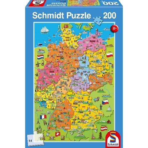 Deutschlandkarte mit Bildern (Kinderpuzzle)