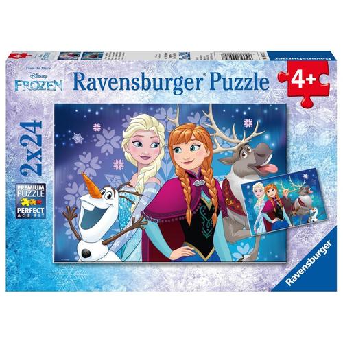 Ravensburger Kinderpuzzle - 09074 Frozen - Nordlichter - Puzzle Für Kinder Ab 4 Jahren, Disney Frozen Puzzle Mit 2X24 Te