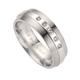 Zeeme Stainless Steel Ring Edelstahl Kristall Weiß Matt/Glanz (Größe: 068 (21,7))