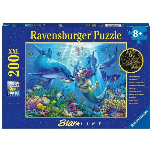 Ravensburger Kinderpuzzle - 13678 Leuchtendes Unterwasserparadies - Unterwasserwelt-Leuchtpuzzle Für Kinder Ab 8 Jahren, Mit 200 Teilen Im Xxl-Format,