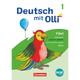 Deutsch Mit Olli - Erstlesen - Ausgabe 2021 - 1. Schuljahr Arbeitsheft Leicht / Basis Inkl. Druckschrift-Lehrgang - Teil A Und B Im Paket Mit Bookii-F