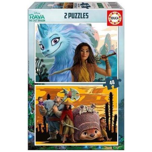 Raya und Drache 2x48 Teile Puzzle (Kinderpuzzle)